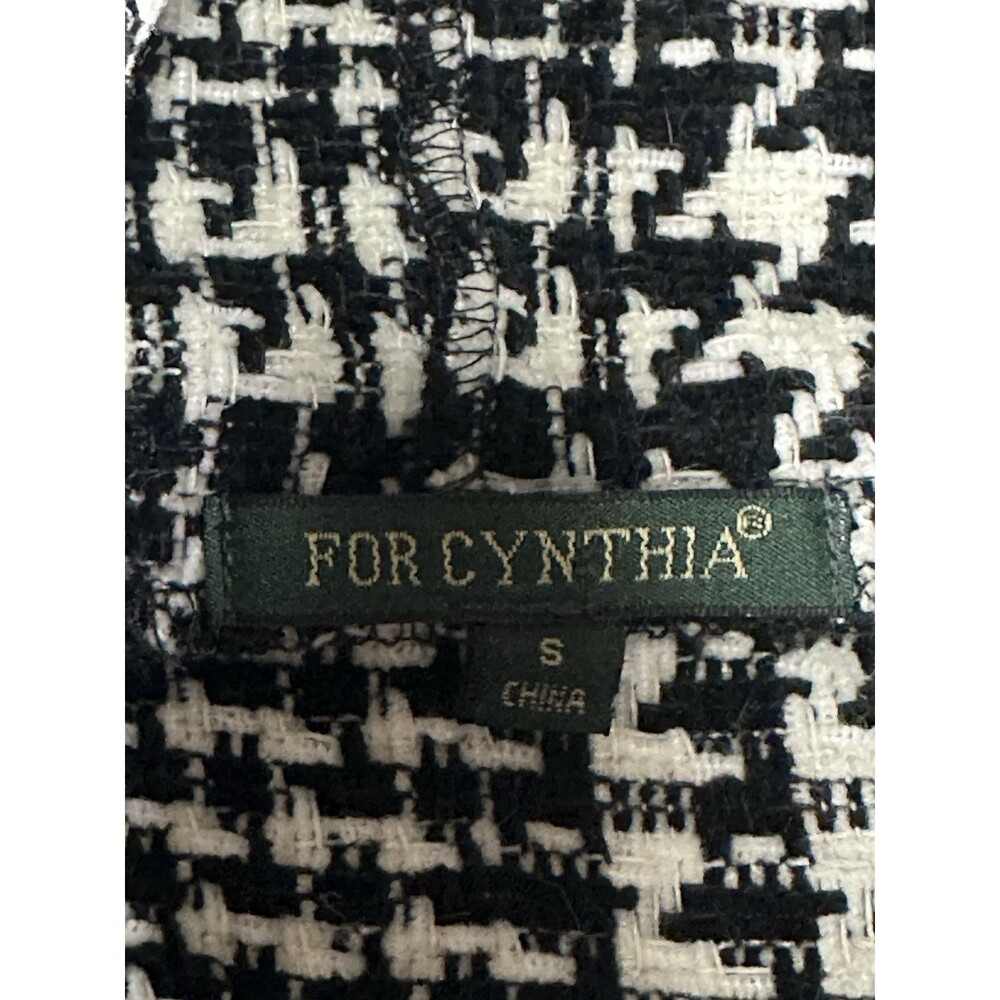 For Cynthia Houndstooth Fringe Jacket Size S - Picture 16 of 16